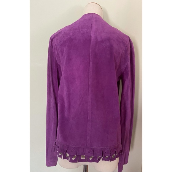 🆕 Scrupoli Lavender Suede Jacket Sz: 10 [IT 44] - Picture 2 of 11